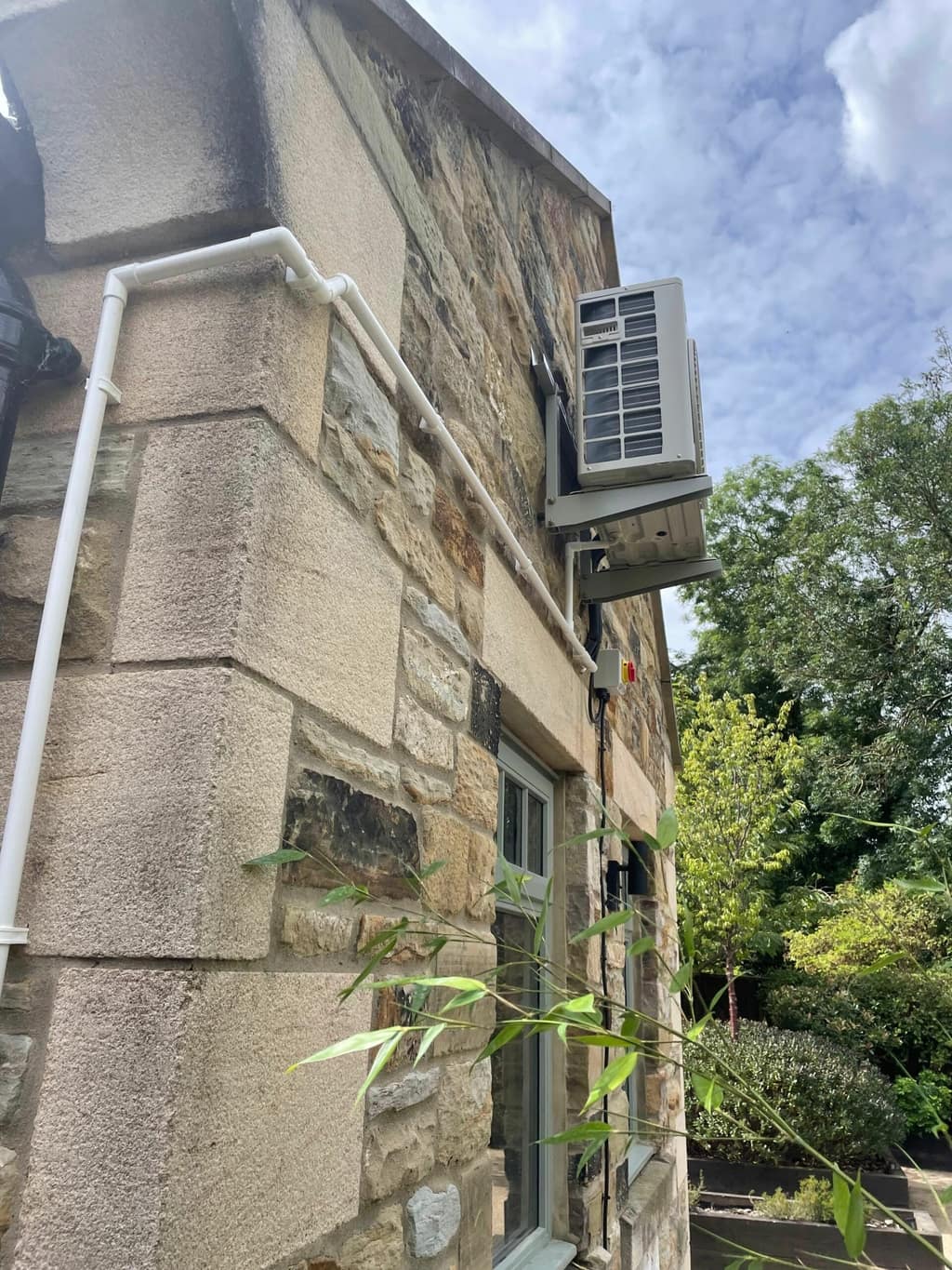 Air conditioning installation on a stone building, Newcastle Air conditioning installation on a stone building fitted by UK Aircon, air conditioning installers serving Newcastle